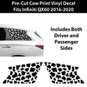 Fits Infiniti QX60 2016 - 2020 Animal Leopard Cheetah Cow Window Vinyl Decal Stickers - Bogar Tech Designs