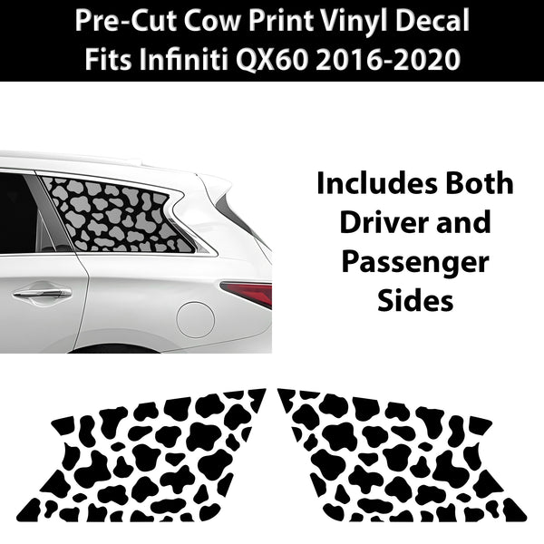 Fits Infiniti QX60 2016 - 2020 Animal Leopard Cheetah Cow Window Vinyl Decal Stickers - Bogar Tech Designs