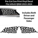 Animal Leopard Cheetah Cow Window Vinyl Decal Stickers Fits Infiniti QX60 2022 - 2024 - Bogar Tech Designs