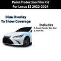 Precut Premium Paint Protection Film Clear Bra PPF Decal Film Kit Cover Fits Lexus ES 300 350 2022 2023 2024 - Bogar Tech Designs
