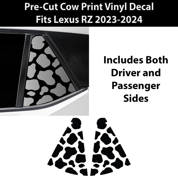 Animal Leopard Cheetah Cow Window Vinyl Decal Stickers Fits Lexus RZ 2023 - 2024 - Bogar Tech Designs