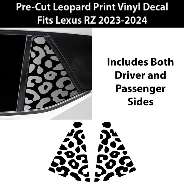 Animal Leopard Cheetah Cow Window Vinyl Decal Stickers Fits Lexus RZ 2023 - 2024 - Bogar Tech Designs