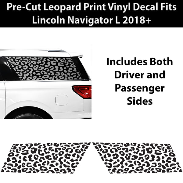 Fits Lincoln Navigator L 2018+ Animal Leopard Cheetah Cow Window Vinyl Decal Stickers - Bogar Tech Designs