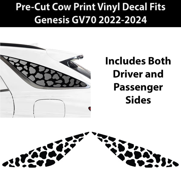 Animal Leopard Cheetah Cow Window Vinyl Decal Stickers Fits Genesis GV70 2022 - 2024 - Bogar Tech Designs