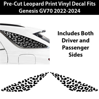Animal Leopard Cheetah Cow Window Vinyl Decal Stickers Fits Genesis GV70 2022 - 2024 - Bogar Tech Designs