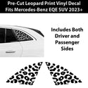 Fits Mercedes - Benz EQE SUV 2023+ Animal Leopard Cheetah Cow Window Vinyl Decal Stickers - Bogar Tech Designs