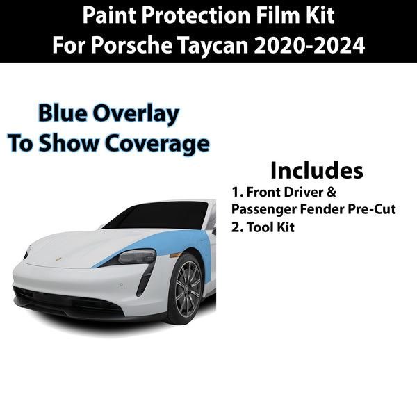 Fits Porsche Taycan 2020+ Precut Premium Paint Protection Film Clear Bra PPF Decal Film Kit Cover - Bogar Tech Designs