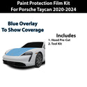 Fits Porsche Taycan 2020+ Precut Premium Paint Protection Film Clear Bra PPF Decal Film Kit Cover - Bogar Tech Designs