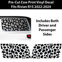 Animal Leopard Cheetah Cow Window Vinyl Decal Stickers Fits Rivian R1S 2022 - 2024 - Bogar Tech Designs