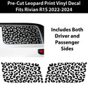 Animal Leopard Cheetah Cow Window Vinyl Decal Stickers Fits Rivian R1S 2022 - 2024 - Bogar Tech Designs