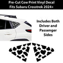 Fits Subaru Crosstrek 2024+ Animal Leopard Cheetah Cow Window Vinyl Decal Stickers - Bogar Tech Designs