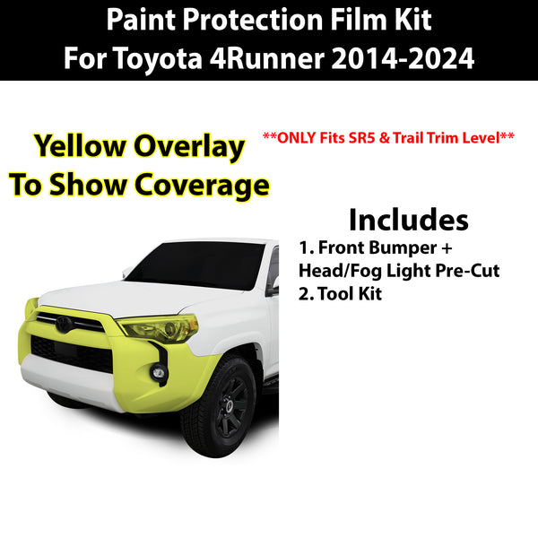 Fits Toyota 4Runner 2014+ Precut Premium Paint Protection Film Clear Bra PPF Decal Film Kit Cover - Bogar Tech Designs