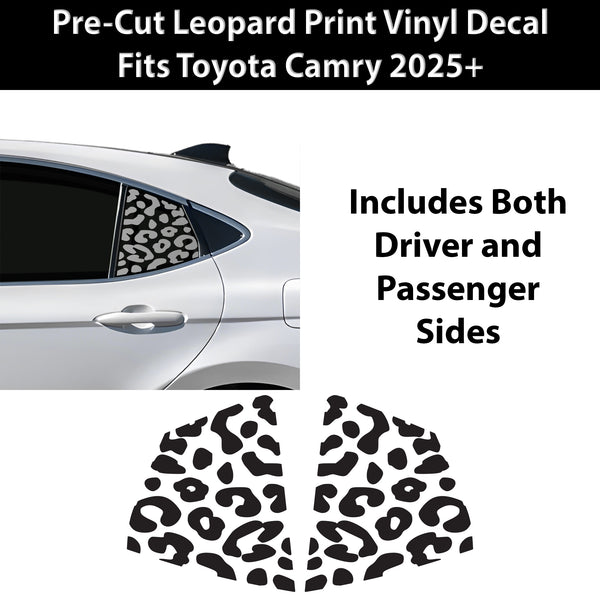Fits Toyota Camry 2025+ Animal Leopard Cheetah Cow Window Vinyl Decal Stickers - Bogar Tech Designs