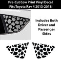 Animal Leopard Cheetah Cow Window Vinyl Decal Stickers Fits Toyota Rav4 2013 - 2018 - Bogar Tech Designs