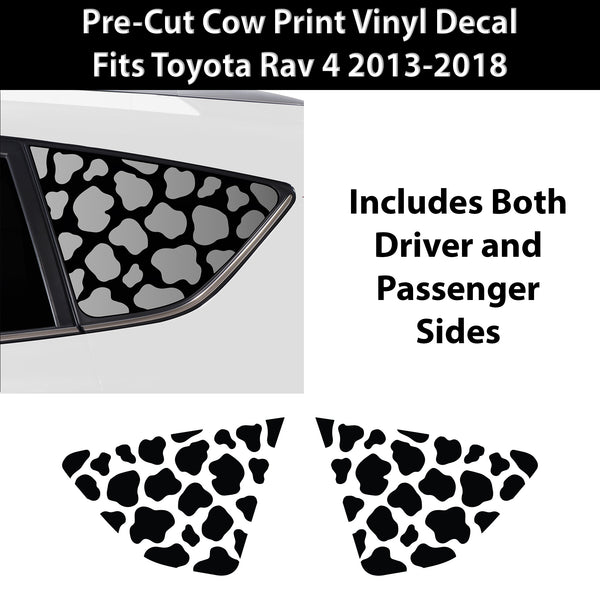 Animal Leopard Cheetah Cow Window Vinyl Decal Stickers Fits Toyota Rav4 2013 - 2018 - Bogar Tech Designs