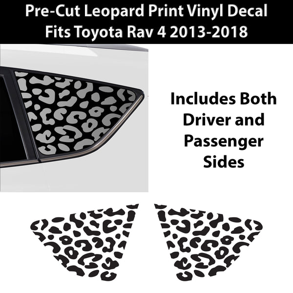 Animal Leopard Cheetah Cow Window Vinyl Decal Stickers Fits Toyota Rav4 2013 - 2018 - Bogar Tech Designs