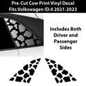 Animal Leopard Cheetah Cow Window Vinyl Decal Stickers Fits Volkswagen ID.4 2021 - 2024 - Bogar Tech Designs