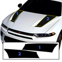 Vinyl Middle Hood Side Blackout Decal Stickers Overlay Film Fits Dodge Hornet 2023 - 2025 - Bogar Tech Designs