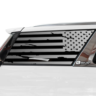 Quarter Window American Flag Vinyl Decal Stickers Fits Cadillac Escalade 2021 - 2025 - Bogar Tech Designs