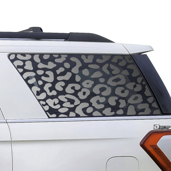 Precut Leopard Cheetah Rear Side Quarter Window Decal Sticker Fits Ford Expedition 2018 - 2025 - Bogar Tech Designs