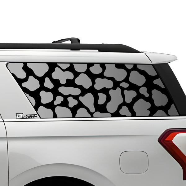 Precut Leopard Cheetah Rear Side Quarter Window Decal Sticker Fits Ford Expedition 2018 - 2025 - Bogar Tech Designs