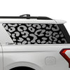 Precut Leopard Cheetah Rear Side Quarter Window Decal Sticker Fits Ford Expedition 2018 - 2025 - Bogar Tech Designs