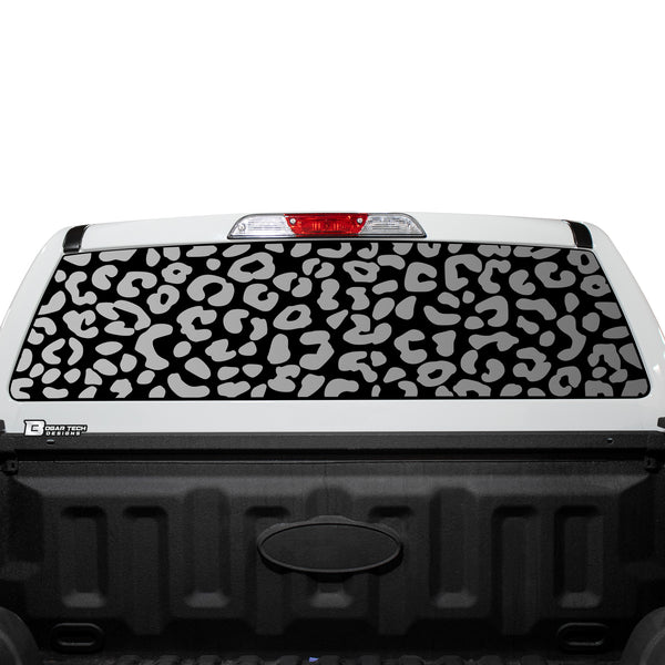 Animal Leopard Cheetah Rear Window Windshield Vinyl Decal Stickers Fits Ford Ranger 2019 - 2023 - Bogar Tech Designs