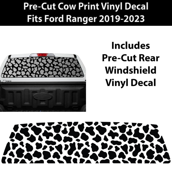 Animal Leopard Cheetah Rear Window Windshield Vinyl Decal Stickers Fits Ford Ranger 2019 - 2023 - Bogar Tech Designs