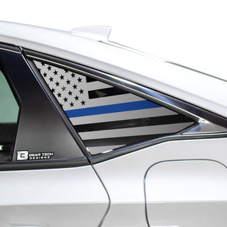 Buy thin-blue-line American Flag Rear Side Quarter Window Precut Decals Fits Honda Civic Sedan 2022 2023 2024