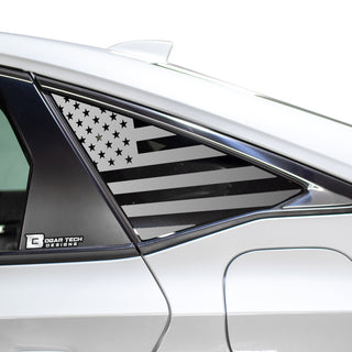 American Flag Rear Side Quarter Window Precut Decals Fits Honda Civic Sedan 2022 2023 2024