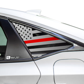 Buy thin-red-line American Flag Rear Side Quarter Window Precut Decals Fits Honda Civic Sedan 2022 2023 2024