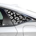 Precut Animal Cow & Leopard Vinyl Print Decals Rear Quarter Window Fits Honda Civic Sedan 2022 2023 2024 - Bogar Tech Designs