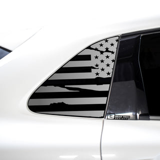 Quarter Window American Flag Vinyl Decal Stickers Fits Honda HR - V 2023 - Bogar Tech Designs