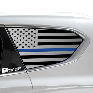 Buy thin-blue-line American Flag Rear Quarter Window Vinyl Decal Stickers Fits Hyundai Santa Fe 2019-2023