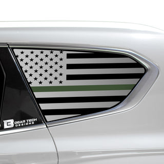 Buy thin-green-line American Flag Rear Quarter Window Vinyl Decal Stickers Fits Hyundai Santa Fe 2019-2023