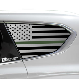 American Flag Rear Quarter Window Vinyl Decal Stickers Fits Hyundai Santa Fe 2019 - 2023 - Bogar Tech Designs