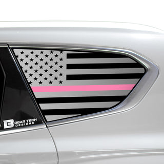 Buy thin-pink-line American Flag Rear Quarter Window Vinyl Decal Stickers Fits Hyundai Santa Fe 2019-2023