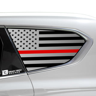 Buy thin-red-line American Flag Rear Quarter Window Vinyl Decal Stickers Fits Hyundai Santa Fe 2019-2023