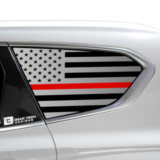 American Flag Rear Quarter Window Vinyl Decal Stickers Fits Hyundai Santa Fe 2019 - 2023 - Bogar Tech Designs