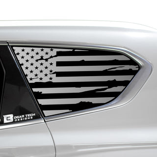 American Flag Rear Quarter Window Vinyl Decal Stickers Fits Hyundai Santa Fe 2019 - 2023 - Bogar Tech Designs