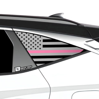 Buy thin-pink-line American Flag Rear Quarter Window Vinyl Decal Stickers Fits Hyundai Tucson 2022 2024