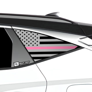 American Flag Rear Quarter Window Vinyl Decal Stickers Fits Hyundai Tucson 2022 - 2025 - Bogar Tech Designs