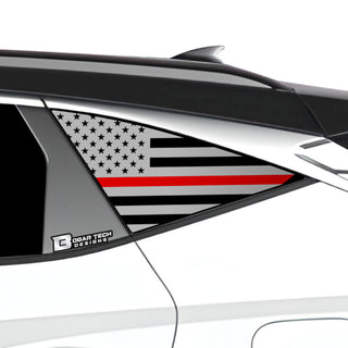 American Flag Rear Quarter Window Vinyl Decal Stickers Fits Hyundai Tucson 2022 - 2025 - Bogar Tech Designs