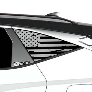 American Flag Rear Quarter Window Vinyl Decal Stickers Fits Hyundai Tucson 2022 2024