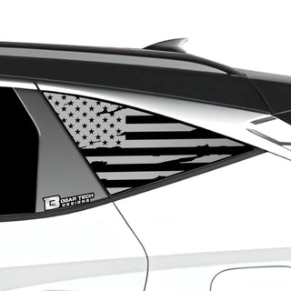 American Flag Rear Quarter Window Vinyl Decal Stickers Fits Hyundai Tucson 2022 - 2025 - Bogar Tech Designs