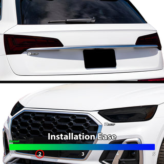 Full Headlight Taillight Precut Smoked PPF Tint Kit Overlay Film Fits Audi Q5 2021 - 2025 - Bogar Tech Designs