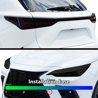 Full Headlight Taillight Precut Smoked PPF Tint Kit Film Overlay Fits Lexus NX 2022 - 2025 - Bogar Tech Designs
