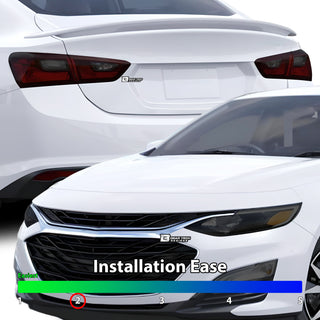 Full Headlight Taillight Precut Smoked PPF Tint Kit Film Overlay Fits Chevy Malibu 2016 - 2025 - Bogar Tech Designs