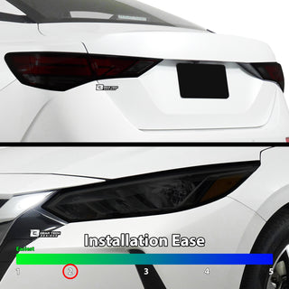 Full Headlight Taillight Precut Smoked PPF Tint Kit Overlay Film Fits Nissan Sentra 2020 - 2025 - Bogar Tech Designs