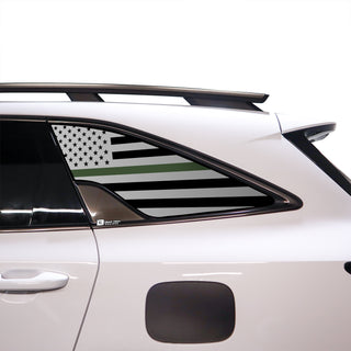 Buy thin-green-line American Flag Rear Quarter Window Vinyl Decal Stickers Fits Kia Sorento 2021-2023